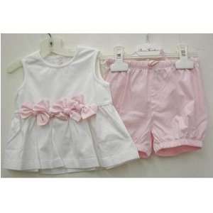  Il Gufo Designer baby suit with pink bow   6m: Baby
