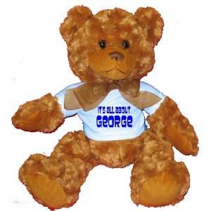  Its All About George Plush Teddy Bear with BLUE T Shirt 