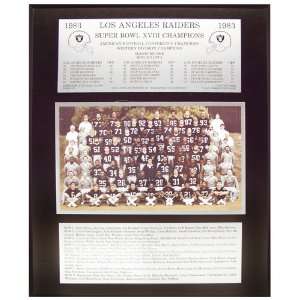 NFL Raiders 83/84 Super Bowl #18 Plaque 
