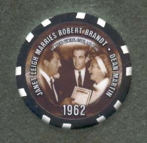 Dean Martin Janet Leigh Las Vegas Chip Poker Casino  