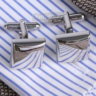 Useful superb style Smooth Cufflinks cuff links Square  