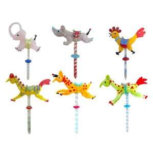  Glass Carousel Birthday Candle Holders Baby