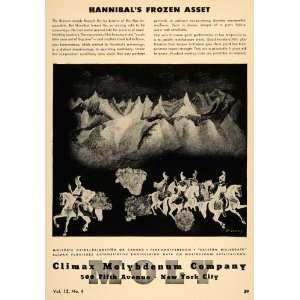 1947 Ad Climax Molybdenum Co Roman Hannibal Legend   Original Print Ad