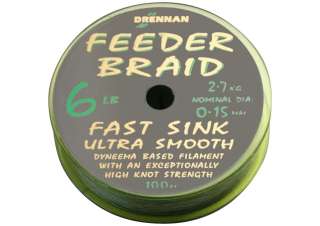 Drennan Feeder Braid 100m Weedy Green Fast Sink Sinking  