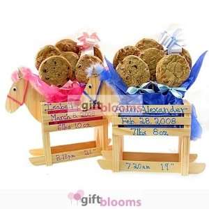   Boy   Girl Rocking Horse Cookie Bouquet   6 or 12 Cookies: Home