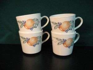Corning ABUNDANCE Coffee/tea Cups/mugs set 4 New Cond.  