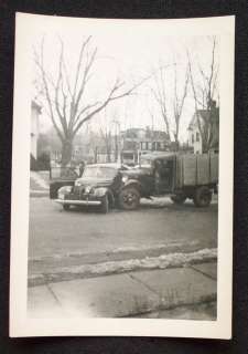 1930s? Accident Car Crash Old Stake Body Truck Photo  