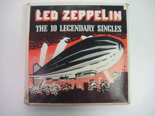 LED ZEPPELIN 10 Legendary Singles Box set 45rpm New Zealand Import WEA
