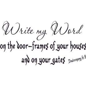  Write My Word on Your Walls, Gates, Deuteronomy 69, Vinyl 