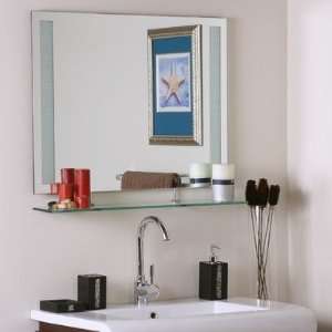  Frameless Roxi Mirror with shelf
