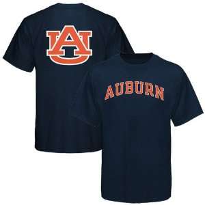  adidas Auburn Tigers Navy Blue Relentless T shirt: Sports 