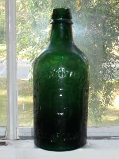   green Congress & Empire Saratoga Springs soda water bottle  