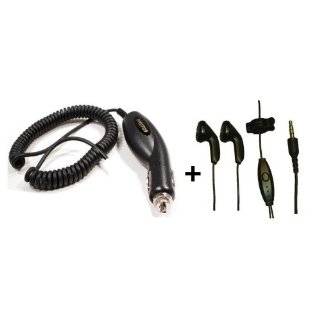 Stereo 3.5mm Hands Free Headset + Car Kit Vehicle Plug in Charger for 