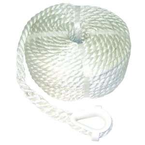  Invincible Marine 50 Foot Twisted Nylon Anchor Line, 3/8 