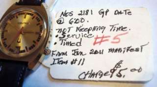Near Mint GP Bulova Accutron Watch Date at 600 ~ LQQK ~ Great Gift 
