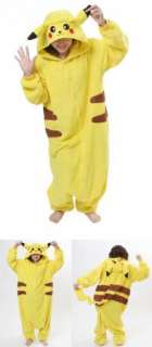   Pokemon Pikachu Costume Kigurumi Pajamas Cosplay Adult&kids C1002