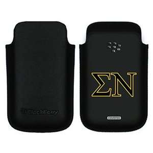  Sigma Nu letters on BlackBerry Leather Pocket Case 