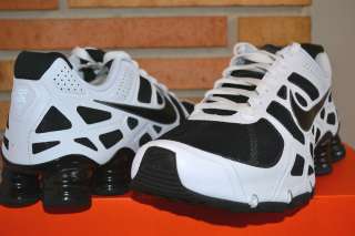 Nike Shox Turbo+ 12 White Black Cool Grey 454166 100 New In Box  