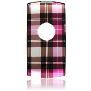  Sony Ericsson Vivaz Graphic Case   Hot Pink Check Cell 