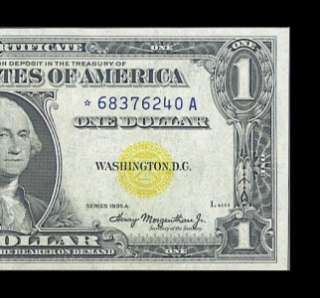 1935a $1 NORTH AFRICA STAR SILVER CERTIFICATE ALMOST UNCIRCULATED 