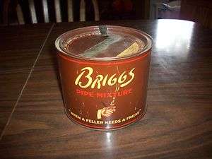 Vintage Briggs Pipe Mixture Tin When A Feller Needs A Friend  