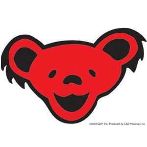  Grateful Dead   Red Bear Head Clear Sticker: Home 
