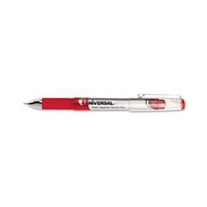  High Capacity Roller Ball Stick Gel Pen, Red Ink, Needle 