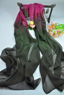 Free S&H Brand New Scarf Shawl Hijab Wrap Belt Shaded Pink Green 20 