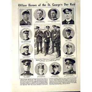   World War 1917 18 Officers Vindictive Tomkinson Brock
