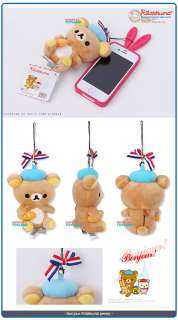 NEW Rilakkuma Bear kawaii plush doll phone Charm strap  