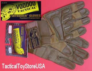 tac NEW Glove by VOODOO TACTICAL Leather Padded INTRUDER GLOVE in 