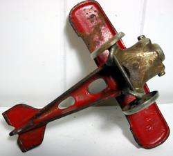 LARGE 6 RED CAST IRON UX166 AIRPLANE * HUBLEY  