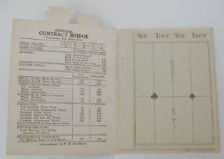 Bridge Score Pads P.F. Volland 1920s 30s  