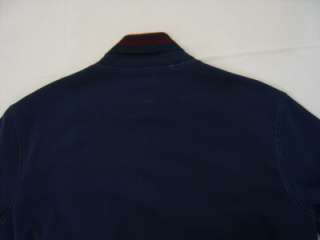 Polo RALPH LAUREN Mens XL Zip Jacket Shield Crest Lined Varsity Navy 