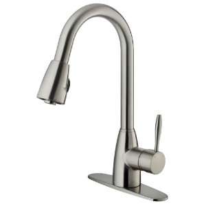 Vigo VG02014STK1 Stainless Steel Kitchen Faucets Single Handle Pullout 