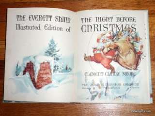 EVERETT SHINN THE NIGHT BEFORE CHRISTMAS 1942 Ill. Ed.  