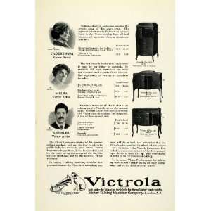 1924 Ad Victor Victrola Phonographs Nipper Padereweski Melba Kreisler 