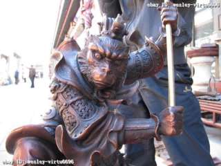 16Chinese Buddhism Folk red bronze SunWuKong Monkey King Monkey God 