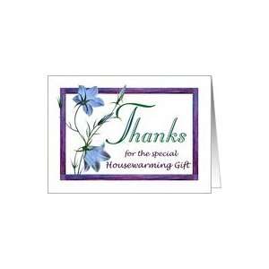 Housewarming Gift Thanks Bluebell Flowers Card