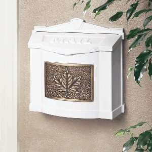  Gaines Mailboxes: White Wall Mailbox with Antique Bronze 