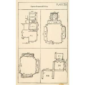  1895 Wood Engraving Zapotec Ruin Mitla Map Plan Oaxaca 