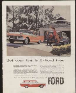 1957 Ad Ford Fairlane 500 Town Victoria Del Rio Ranch  