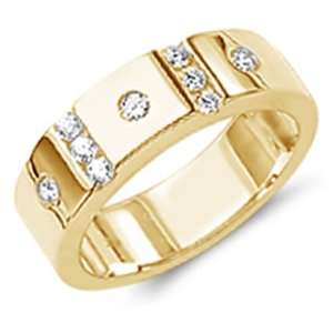 Size   5.5   14k Yellow Gold Diamond Three 3 Stone Wedding Anniversary 