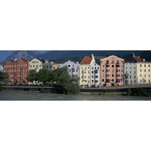 Buildings at the Waterfront, Inn River, Innsbruck, Tyrol, Austria by 