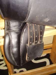 Used 16 English all purpose Saddle Horse Tack Black Leather A103 