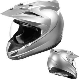  Icon Variant Solid Dual Sport Helmet X Small  Silver 