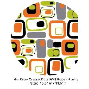   Brewster Wall Pops Dot Go Retro Orange WPD90245: Home Improvement