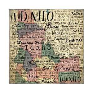   United States Collection   Idaho   12 x 12 Paper   Map: Arts, Crafts