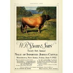  1922 Ad W. R. Spann Morristown New Jersey Cattle Imperial 