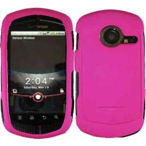 Casio GzOne C771 Rubberized Hotpink HARD PROTECTOR COVER CASE/SNAP ON 